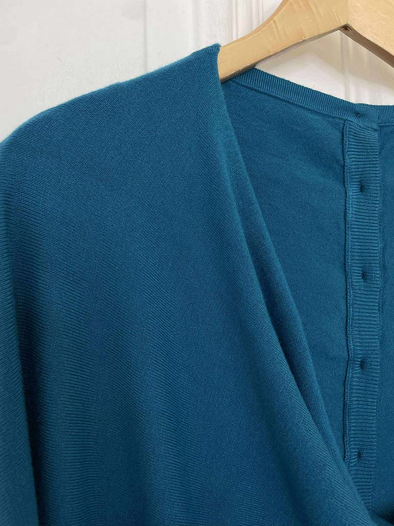 Malissa J Button Back Knit - Teal