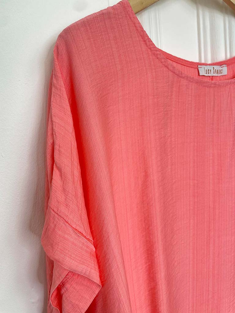 Dipped Swing Tunic - Coral