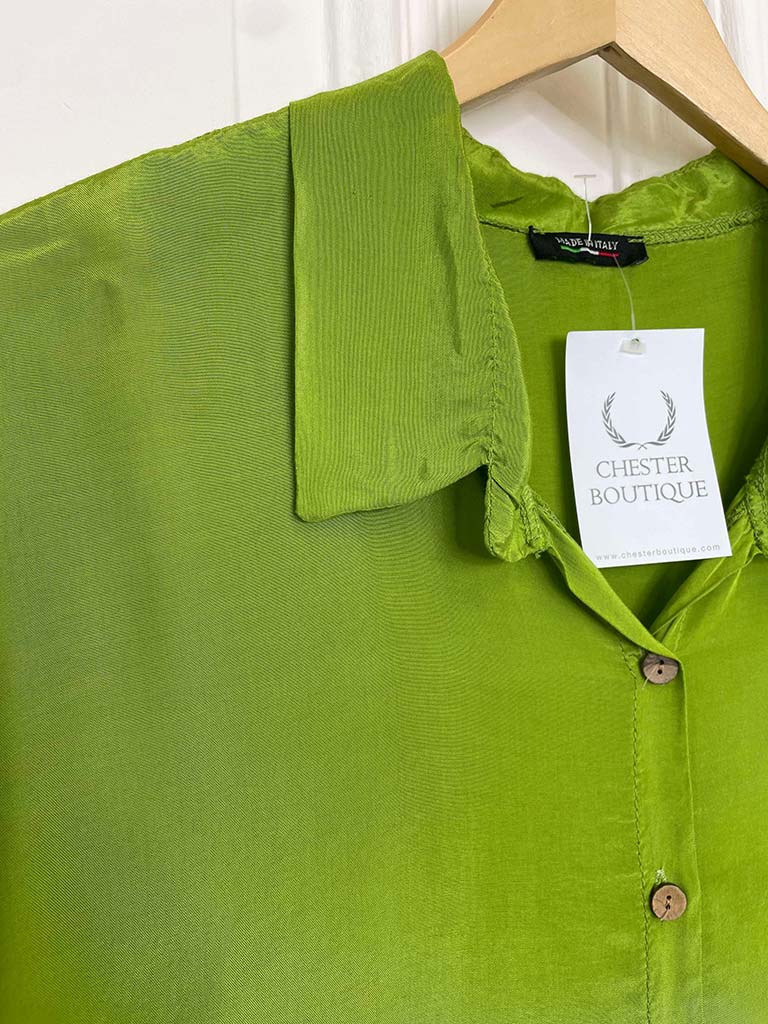 Silk Feel Classic Shirt - Avocado