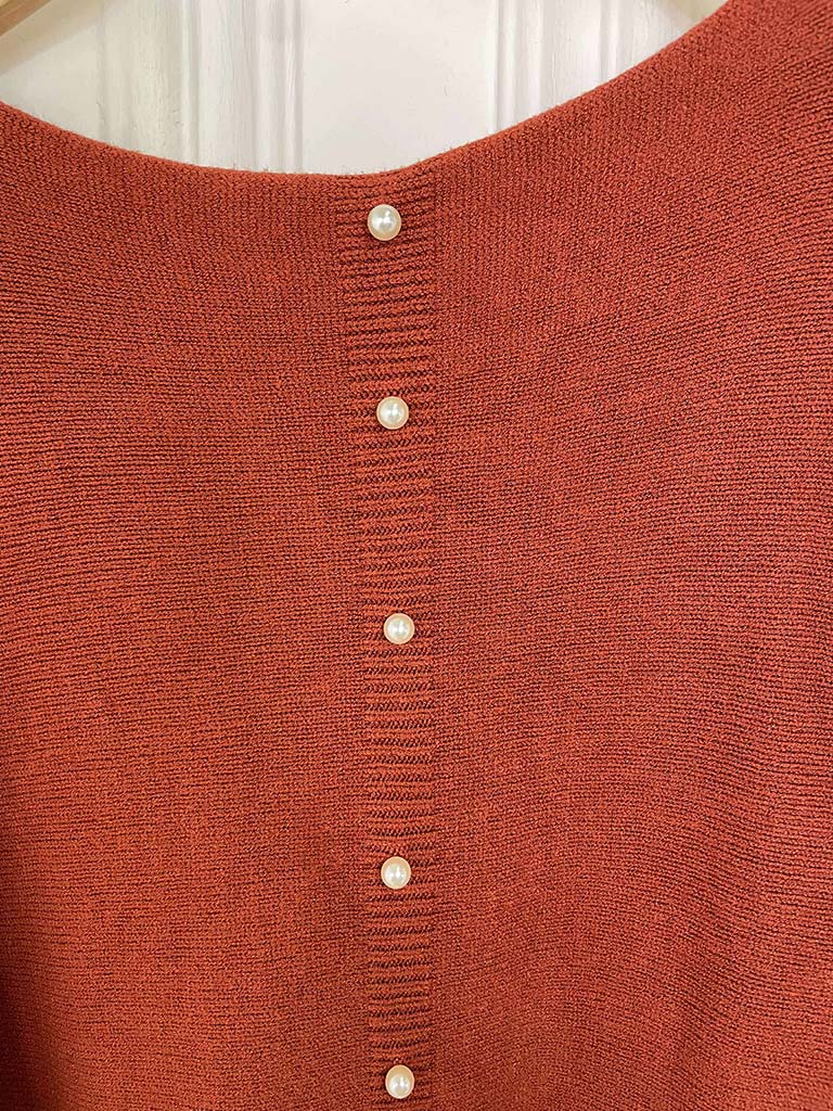 Pearl Back Knit - Rust
