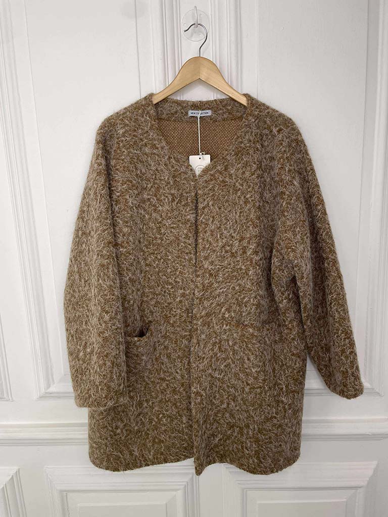 Boucle Corsage Jacket - Tan