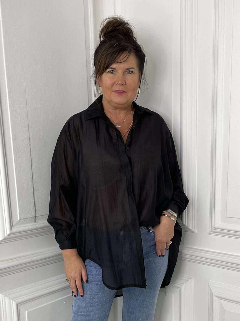 Sheer Classic Shirt - Black