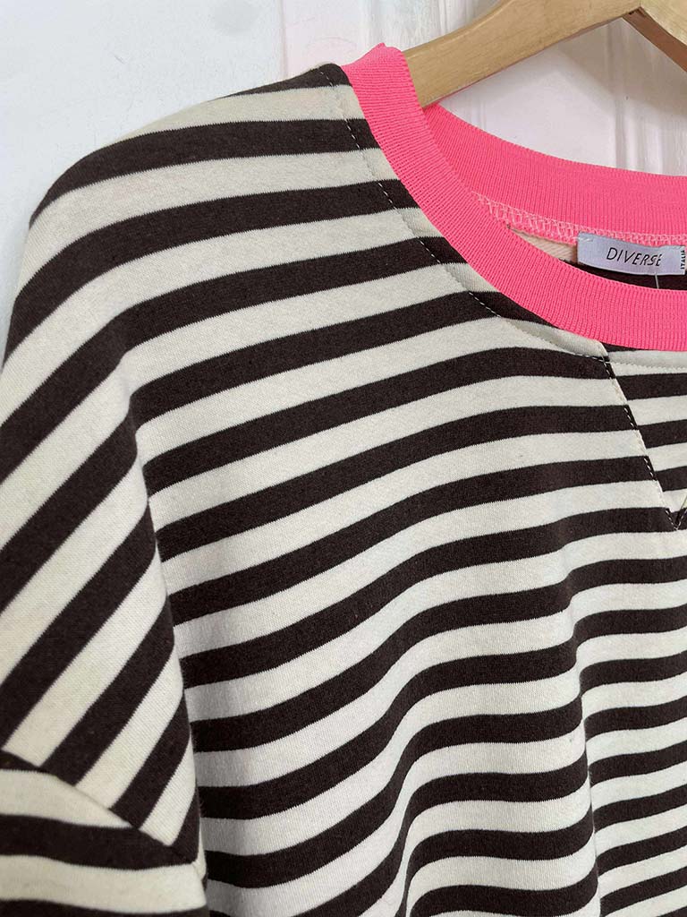 Breton Stripe Top - Chocolate