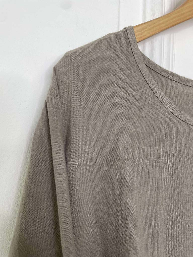 Linen Smock Dress - Cashmere