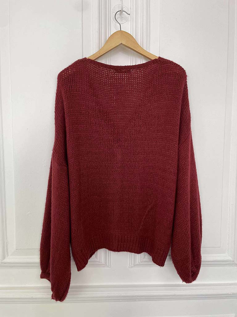 Luxe Lounge Cardigan - Merlot
