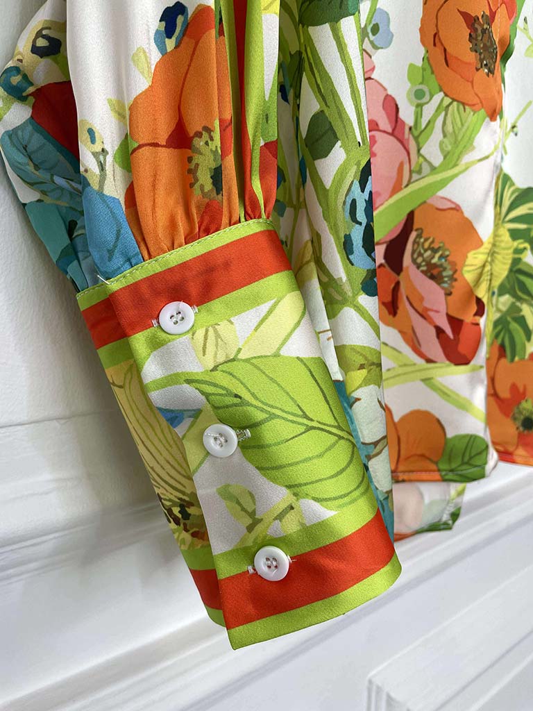 Lime Botanic Tie Back Co-ord
