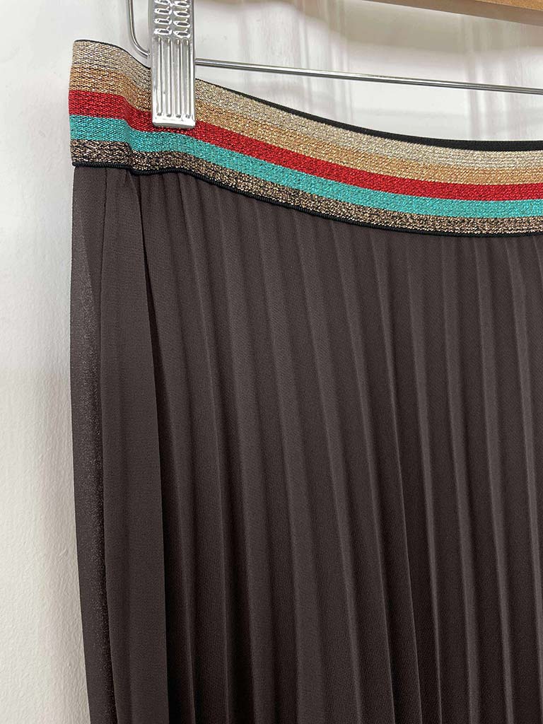 Pleat Maxi Skirt - Chocolate