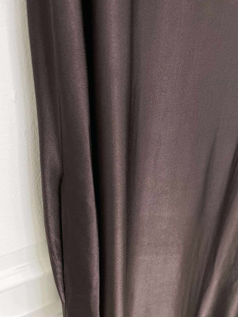 Silk Feel Midi Dress - Chocolate