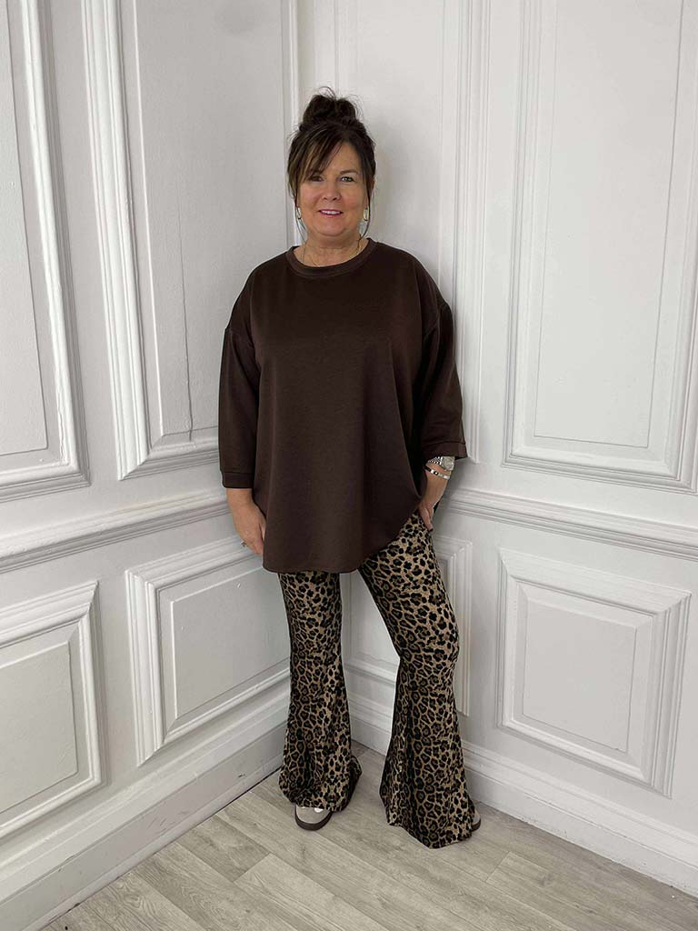 Flared Leggings - Leopard