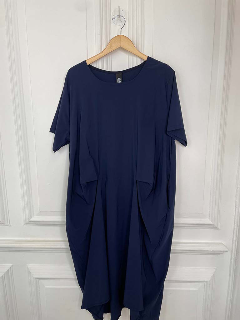 I.D Essential Cocoon Dress - Navy