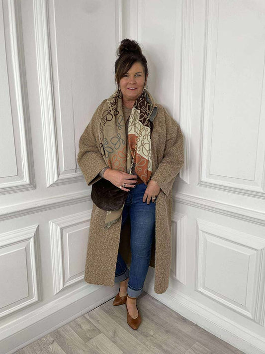 Edge to Edge Felted Coat - Tan