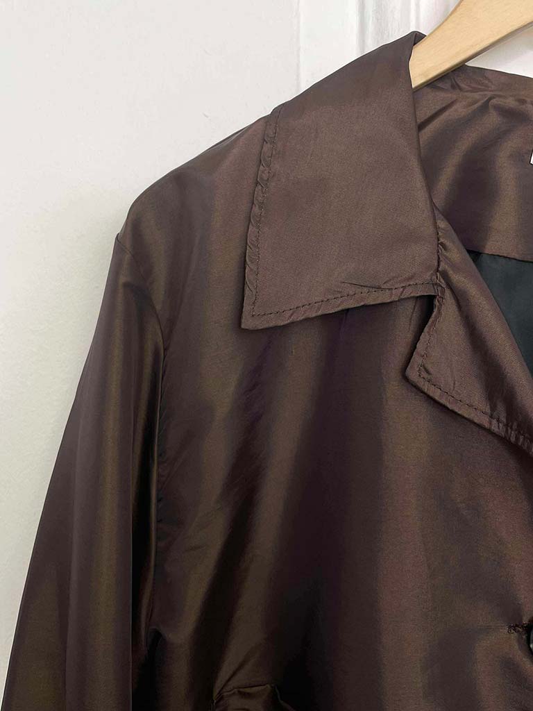 Luxe Iridescent Jacket - Chocolate