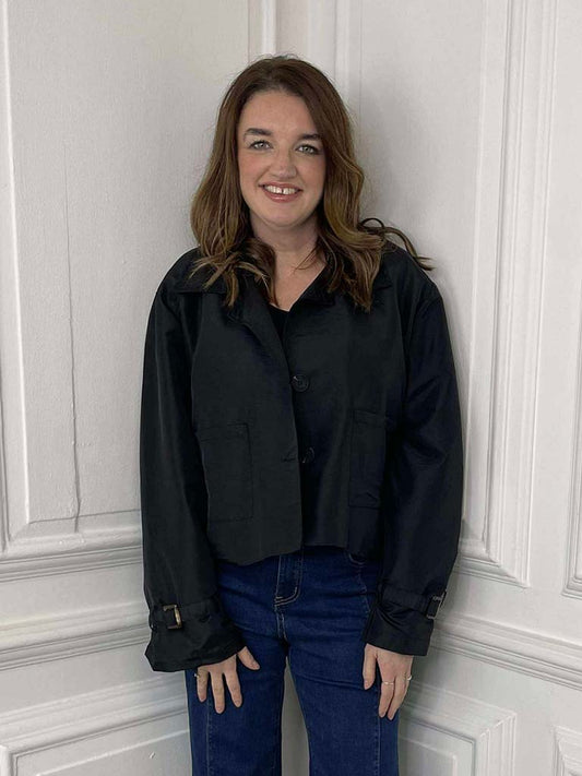 Luxe Iridescent Jacket - Black