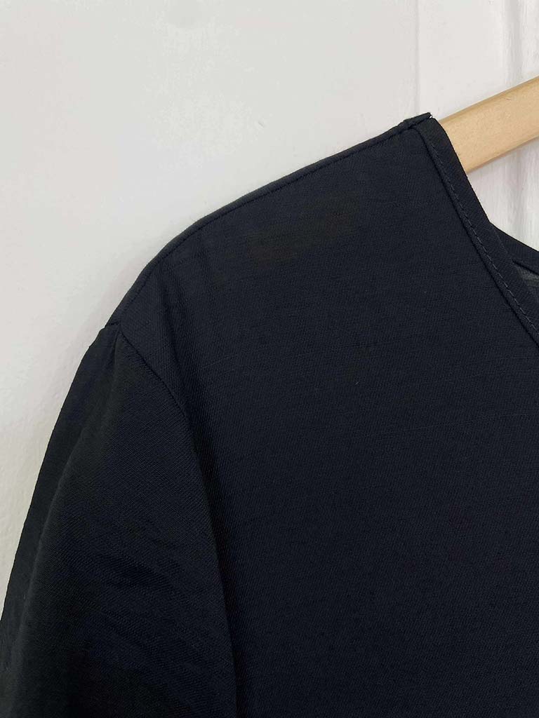 Malissa J Pin Tuck Top - Black