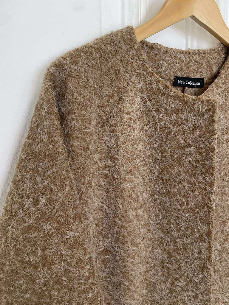 Edge to Edge Felted Coat - Tan