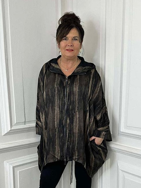 Malissa J Drawstring Hooded Jacket - Bronze