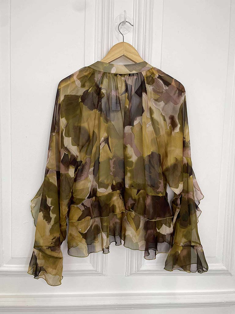 Vintage Floral Smock Top - Ochre