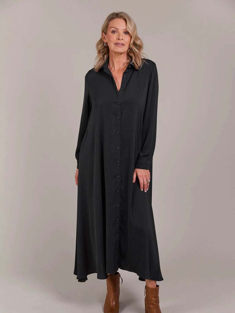 Eb&Ive Elsie Shirt Dress - Black