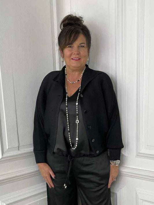 Malissa J Plissé Jacket - Black