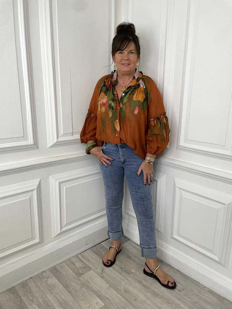 Floreale Artist Shirt - Burnt Sienna