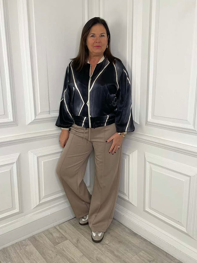 Harlequin Bomber Jacket - Gun Metal