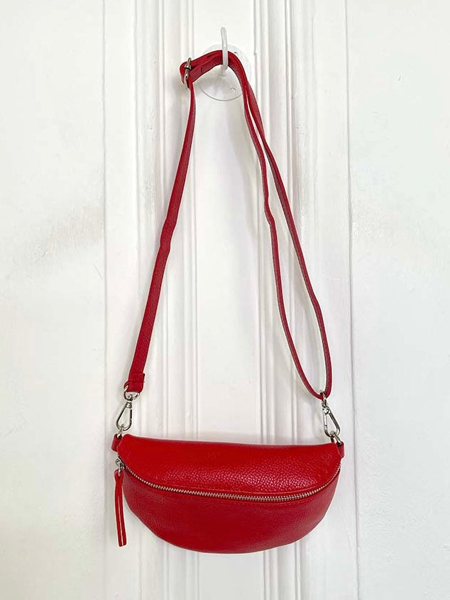 Leather Bumbag - Red