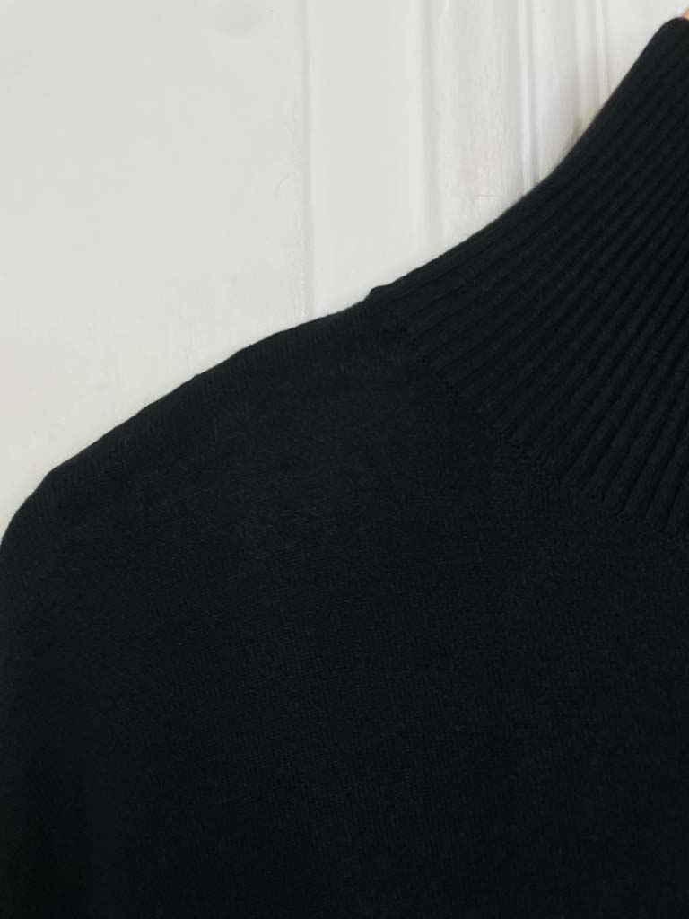 Silk Feel Crinkle Maxi Skirt - Black
