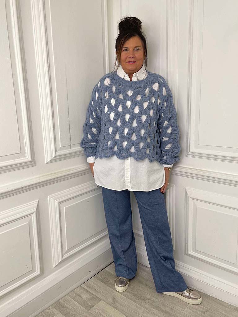 Marble Print Batwing Shirt - Berry
