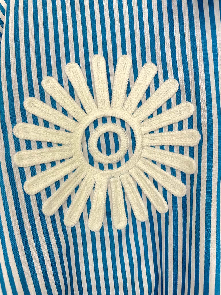 Daisy Stripe Shirt - Blue