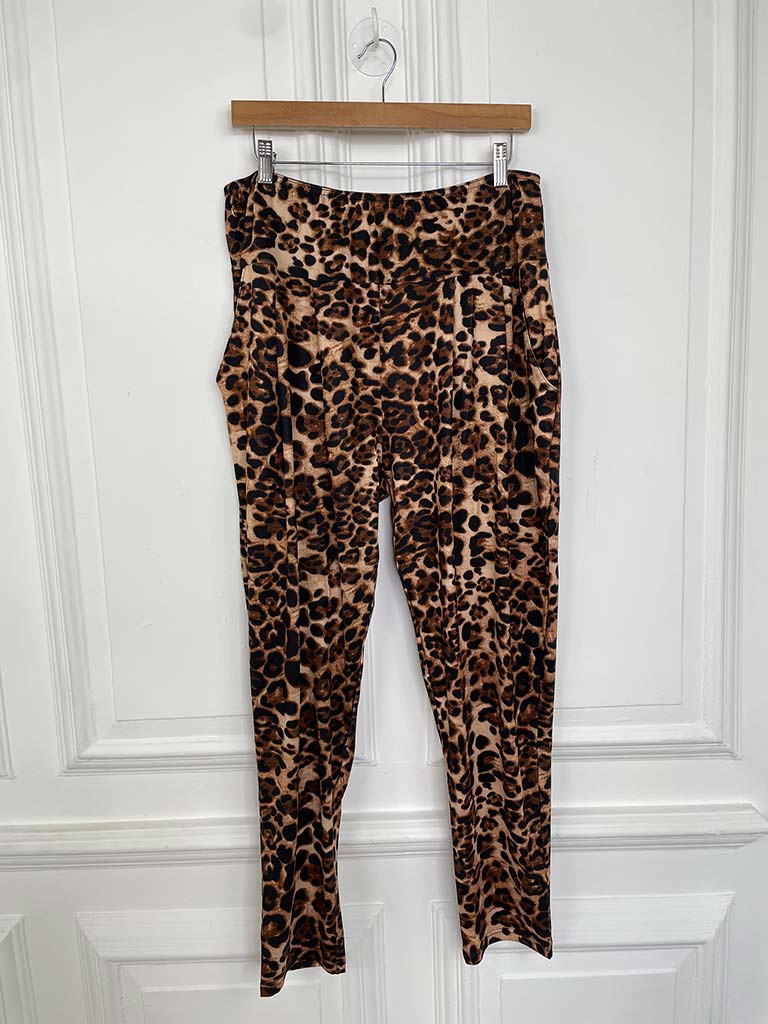 Malissa J Leopard Joggers - Natural