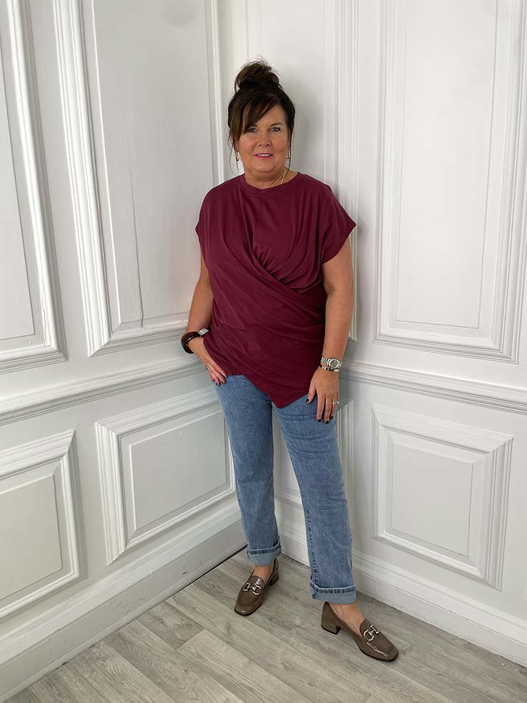 Wrap Tee - Merlot