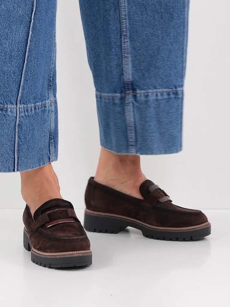 Tamaris Suede Loafers - Mocca