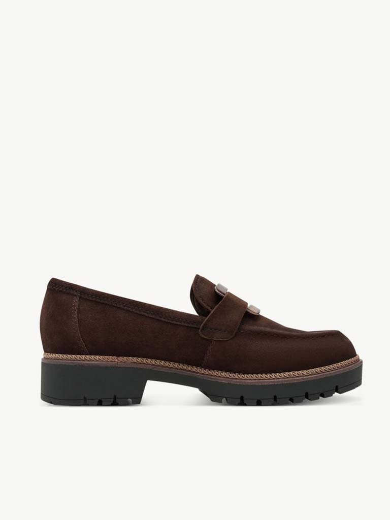 Tamaris Suede Loafers - Mocca