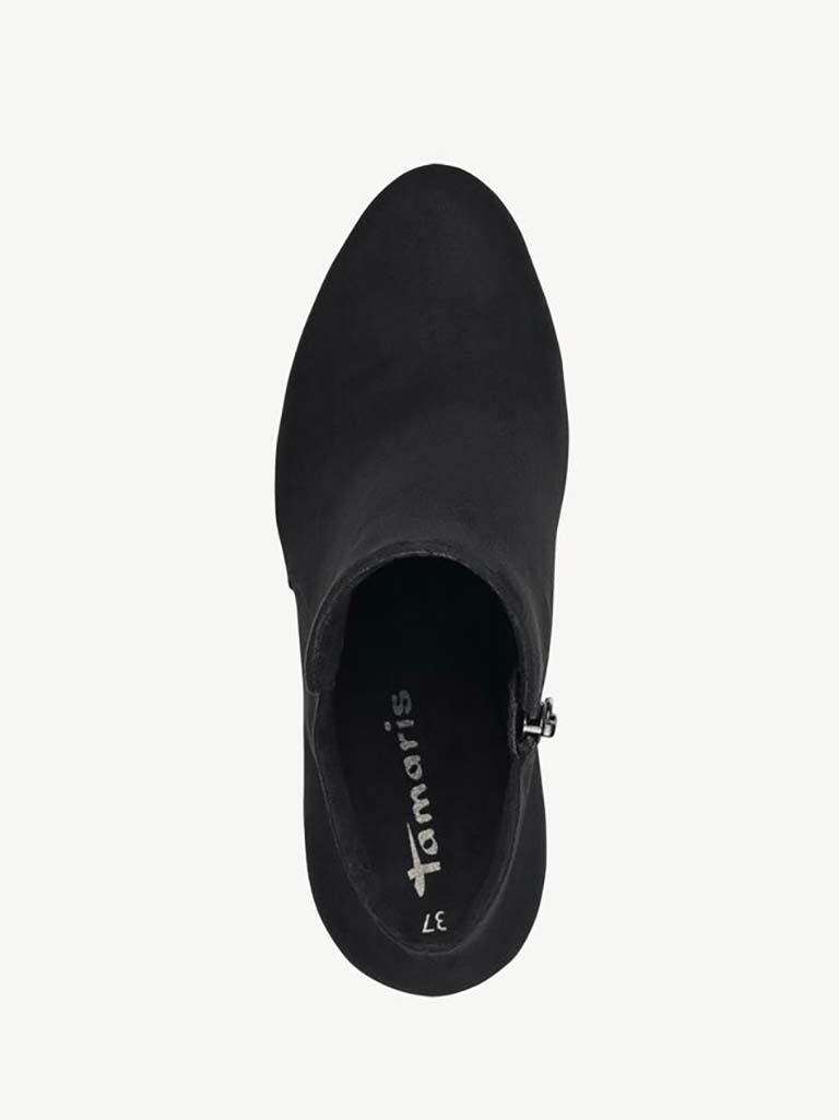 Tamaris Faux Suede Heeled Boots - Black