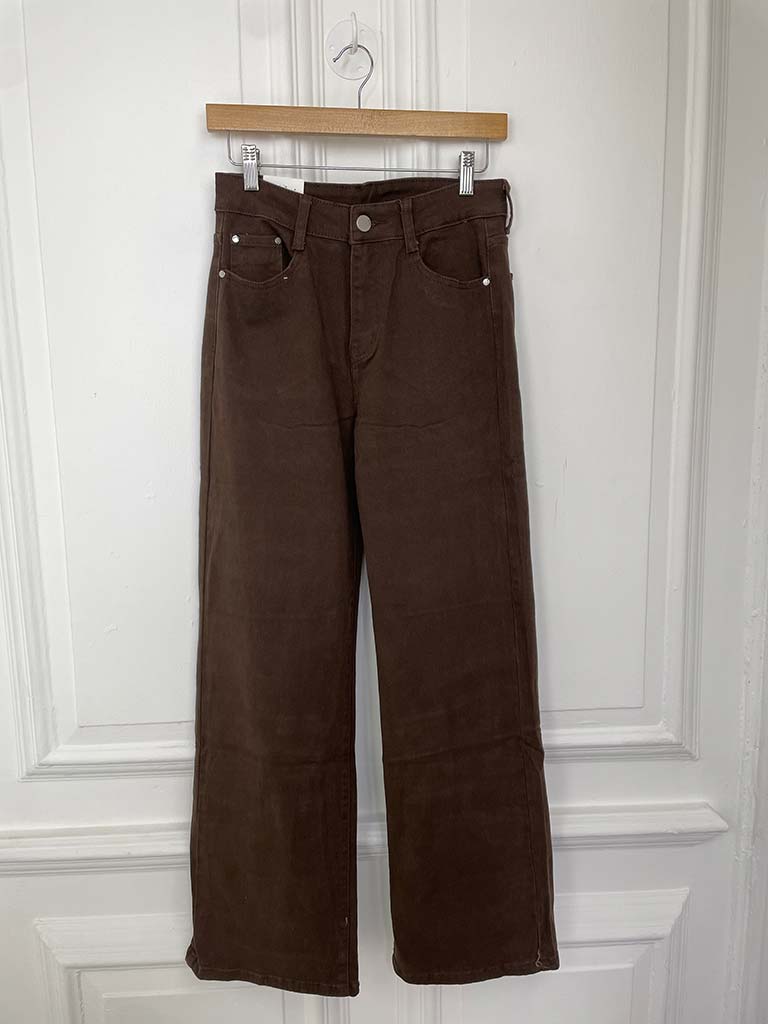 G-Smack Wide Leg Jeans - Chocolate