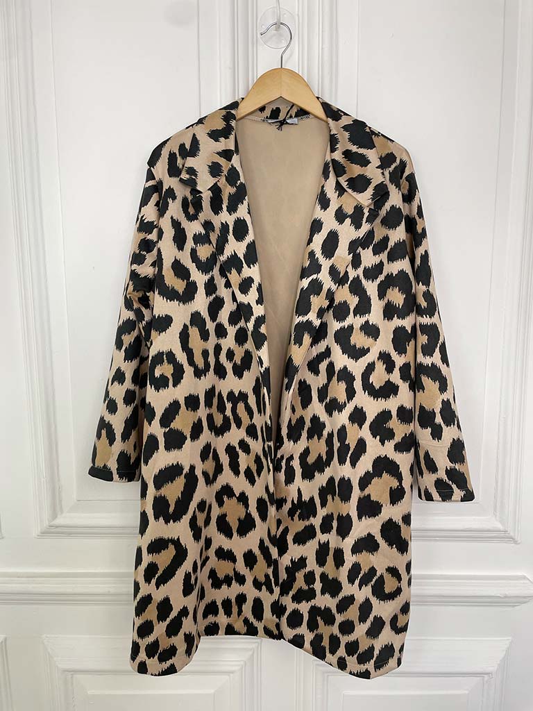 Leopard Oversized Boyfriend Jacket