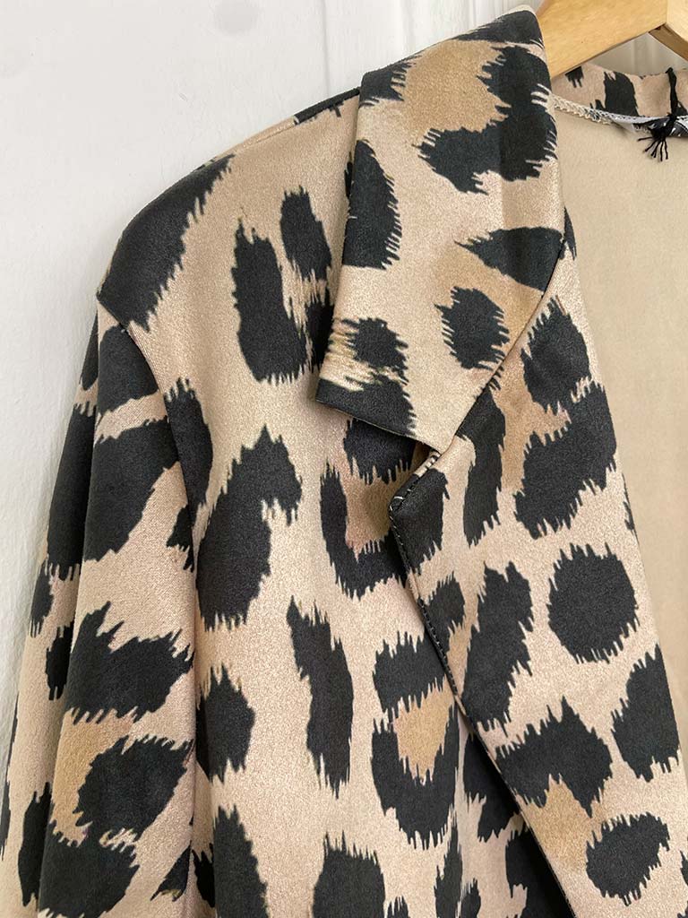 Leopard Oversized Boyfriend Jacket