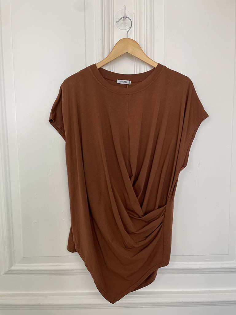 Wrap Tee - Chestnut