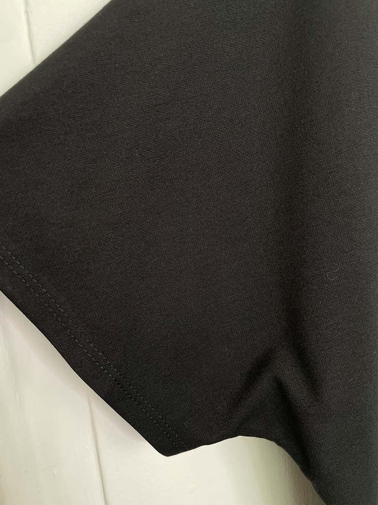 Boxy Scuba Button Top - Black