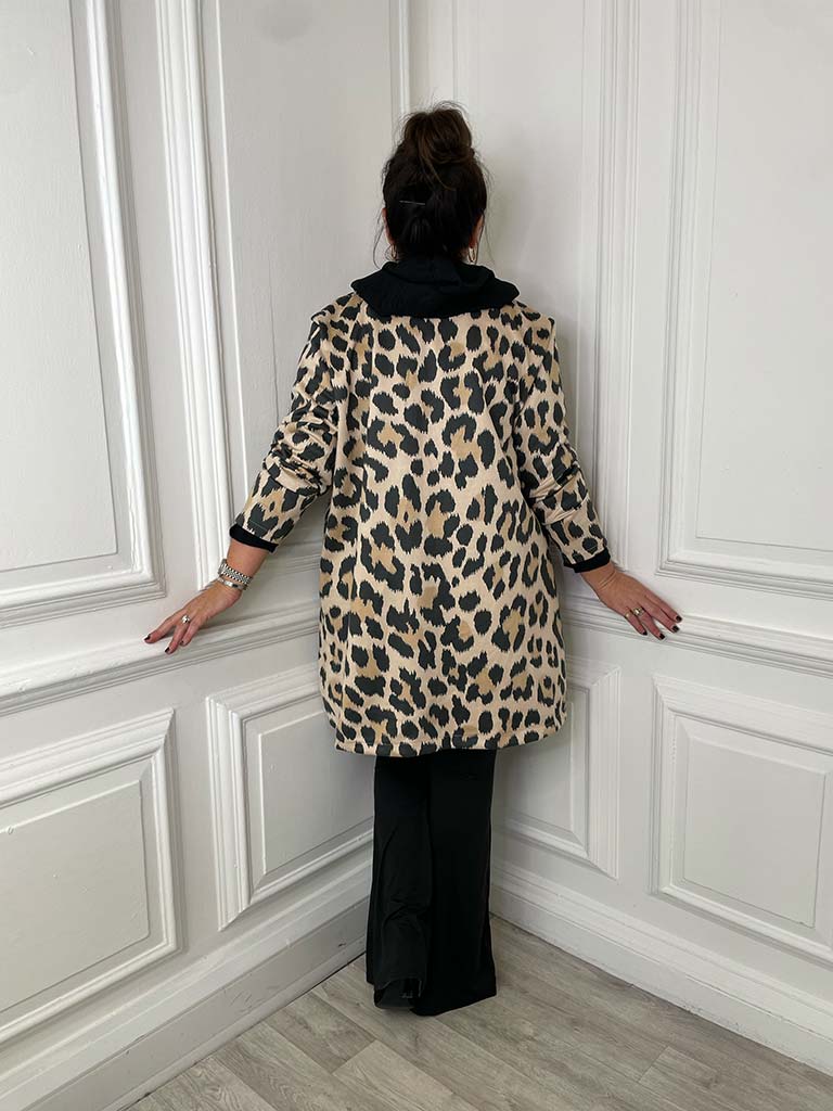 Leopard Oversized Boyfriend Jacket