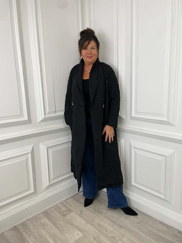 Malissa J Flower Embossed Coat