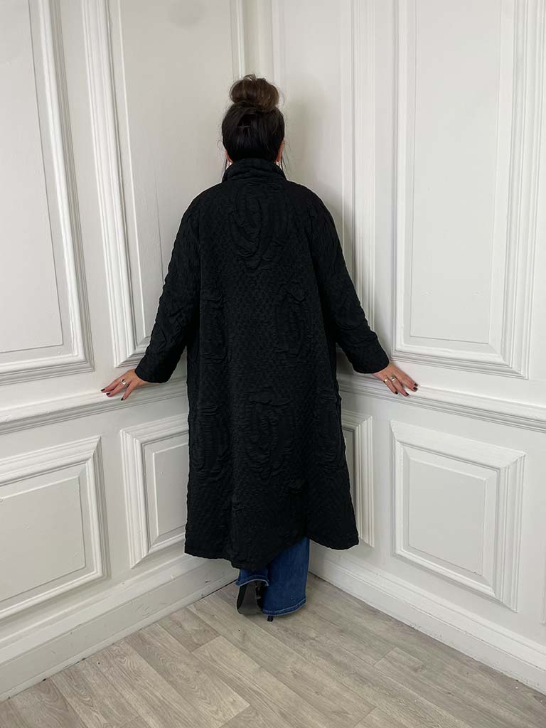 Malissa J Flower Embossed Coat