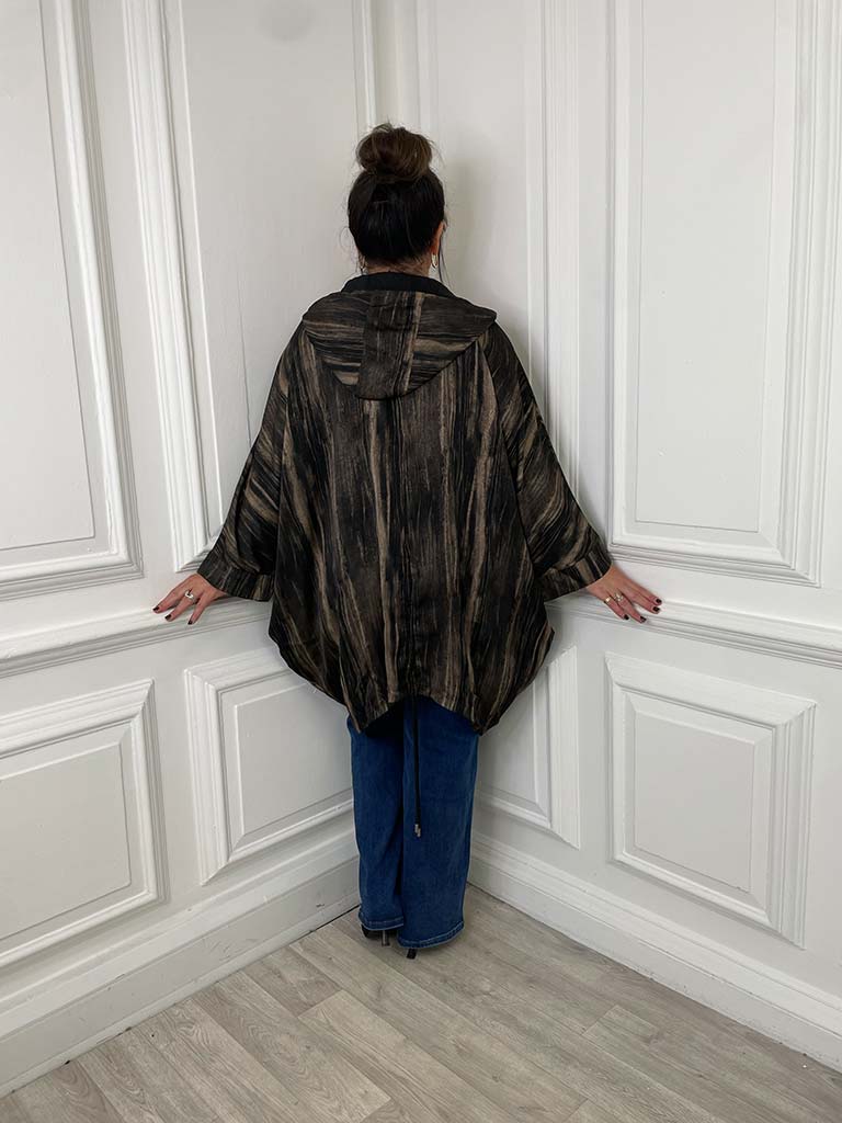 Malissa J Drawstring Hooded Jacket - Bronze