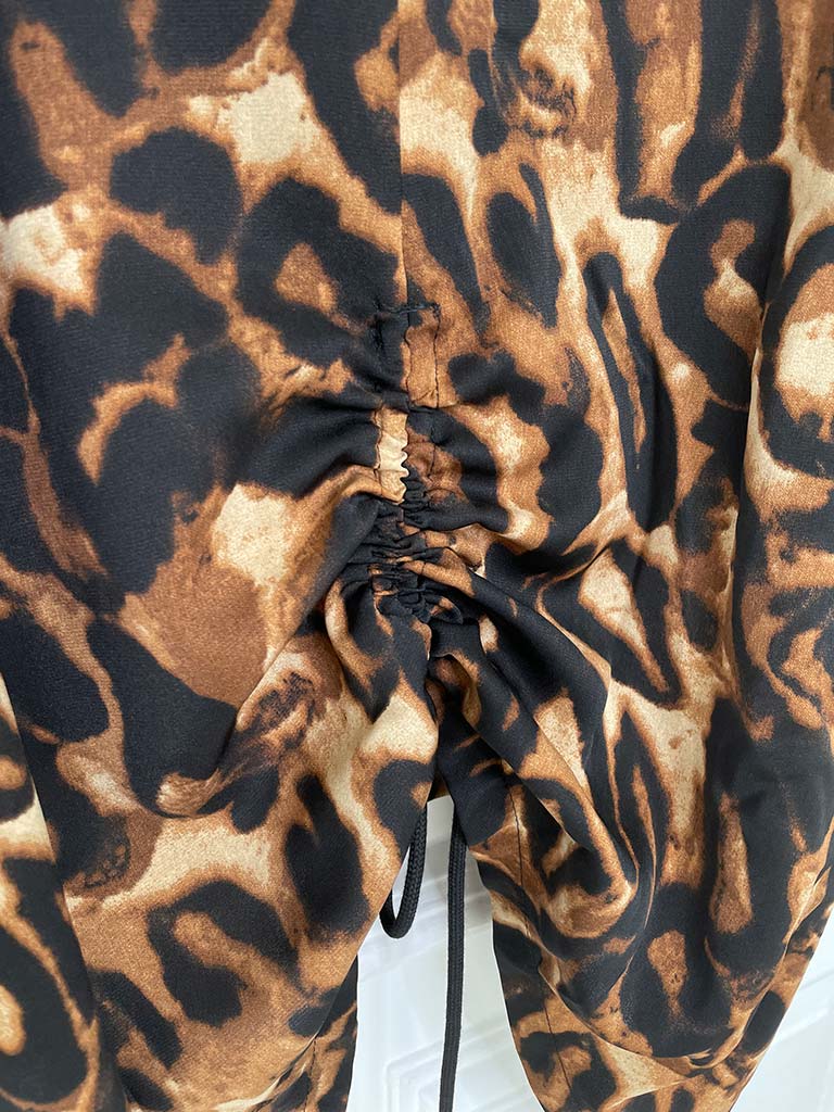 Malissa J Drawstring Hooded Jacket - Leopard