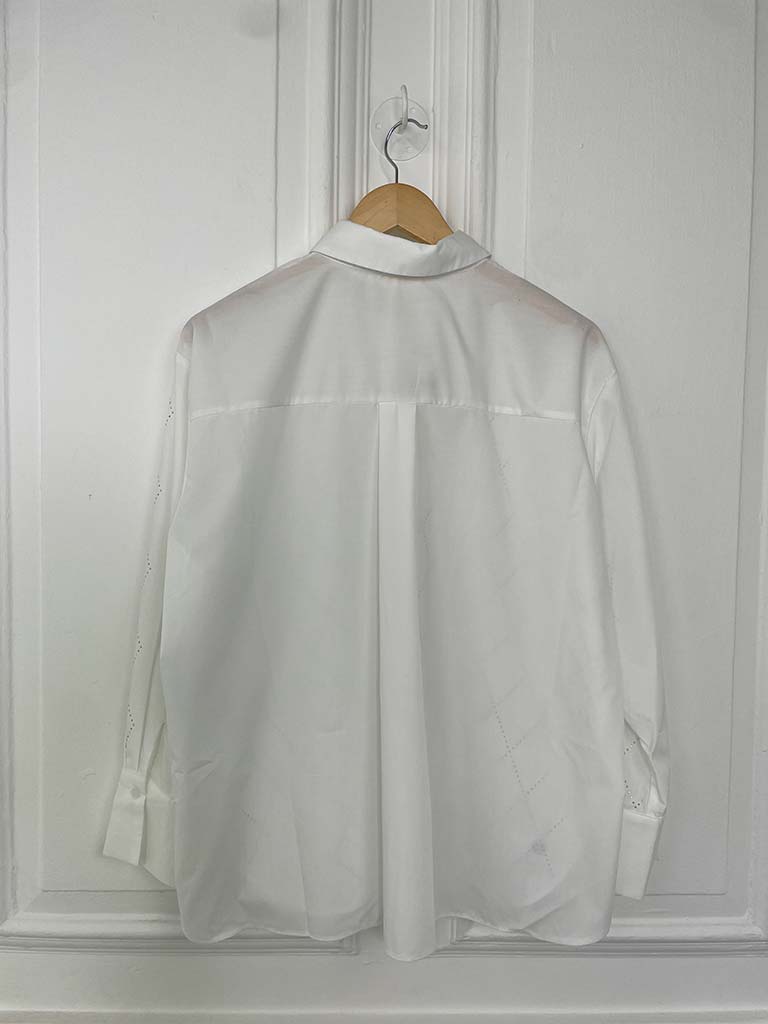 Malissa J Studded Diamond Shirt - White