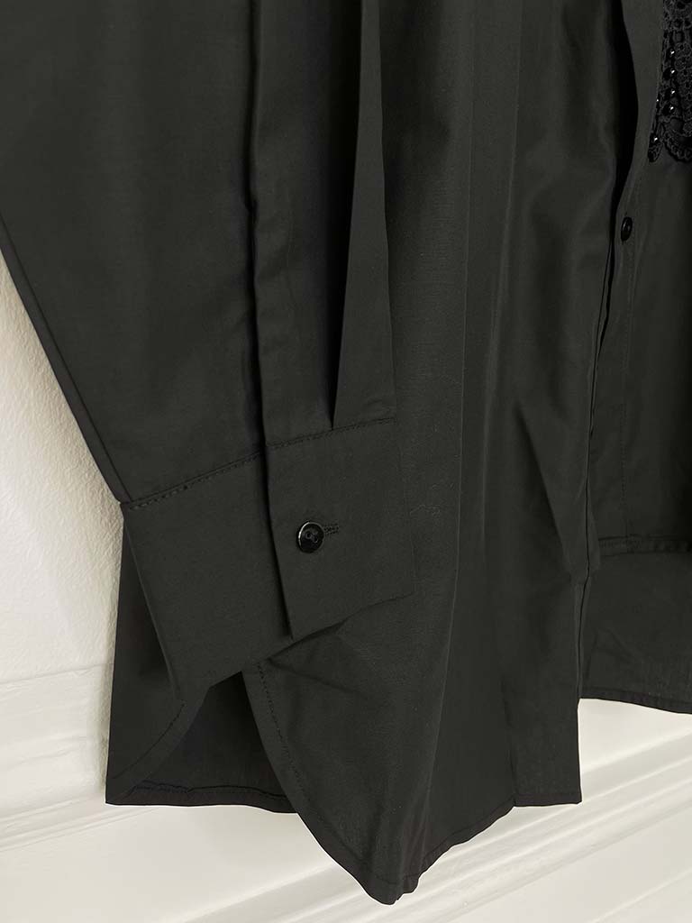 Malissa J Beaded Applique Shirt - Black