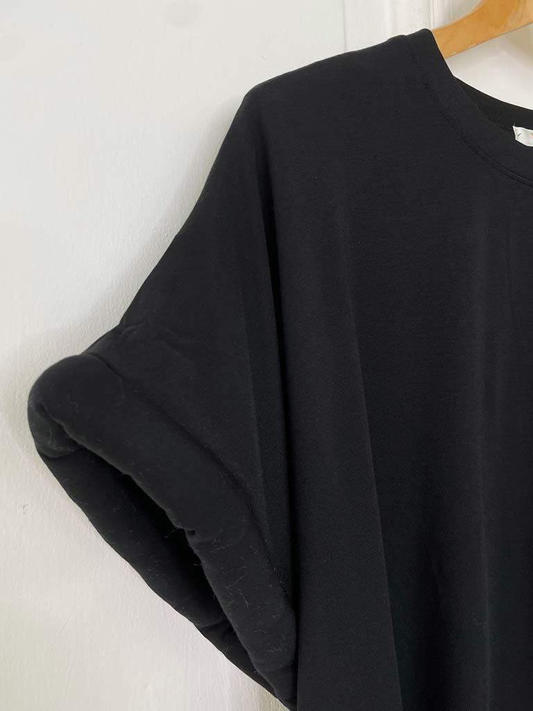 Malissa J Padded Sleeve Tee - Black