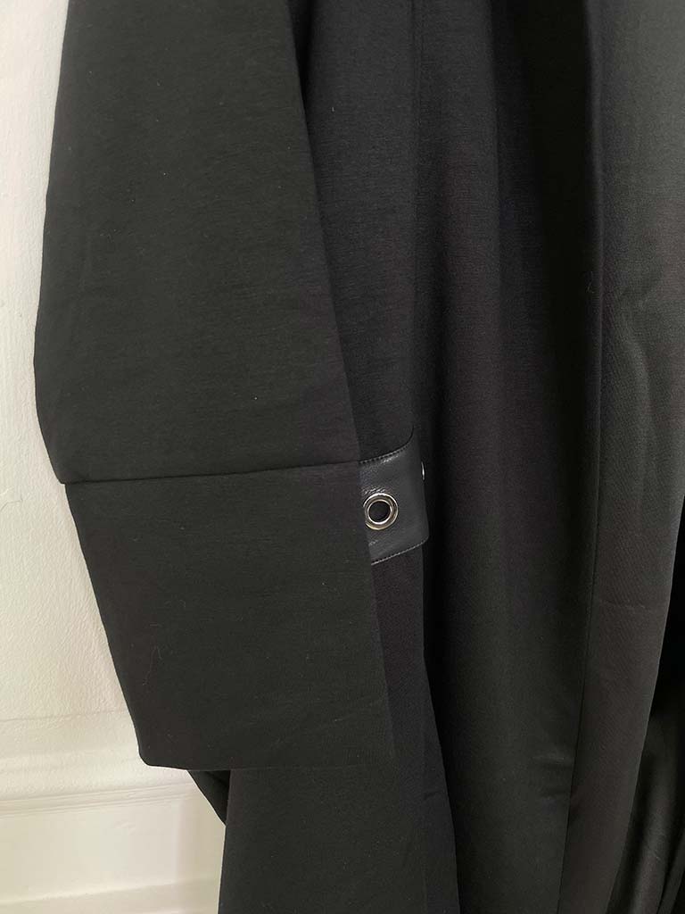 Malissa J Jersey Eyelet Hooded Jacket - Black