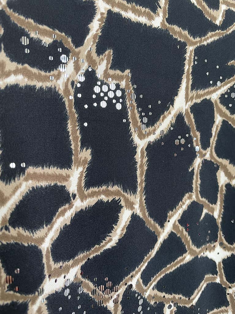 Malissa J Animal Shimmer Knot Top