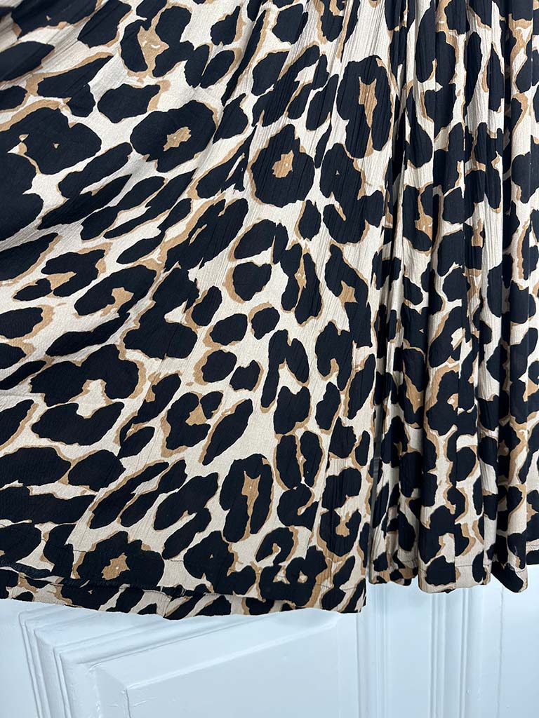 Leopard Print Palazzos - Natural